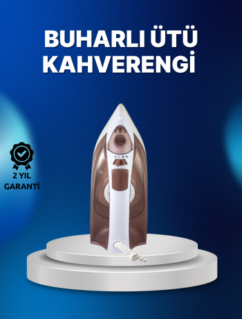 Buharlı Ütü 2200W Kireç Önleyici Self Clean Damlatmaz Kahverengi