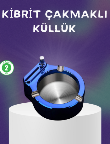 Dekoratif Çakmaklı Küllük Kolay Temizlenebilir Metal