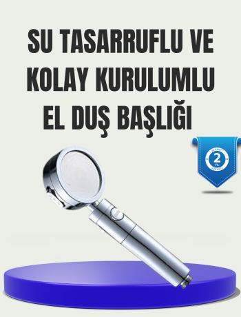 Masaj ve Yağmur Modlu Su Tasarruflu Duş Başlığı