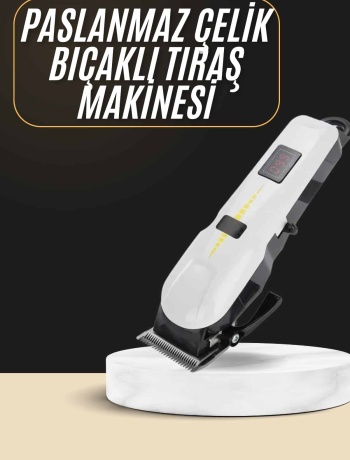 2025 Model Şarjlı Dijital Saç Sakal Tıraş Makinesi Islak Kuru Kullanıma Uygun