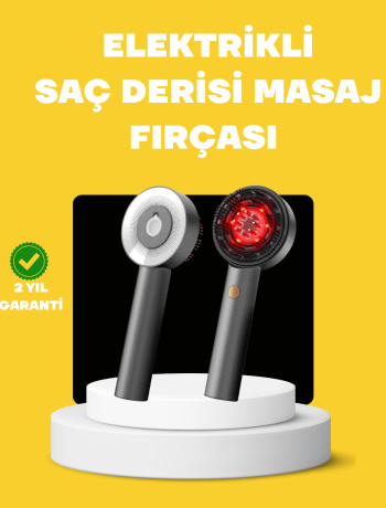 LED Teknolojili Elektrikli Saç Masaj Fırçası Mikro Akımlı