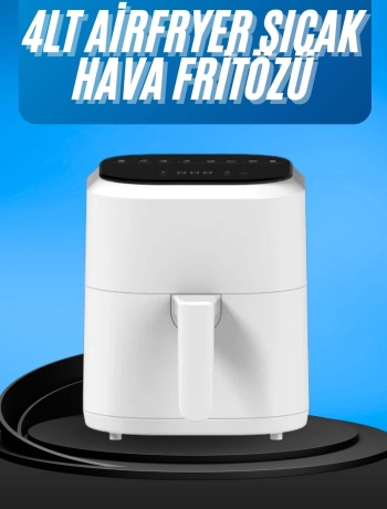 Hava Fritözü 4L Airfryer Pratik Uzun Ömürlü Yağsız Pişirme Taşınabilir