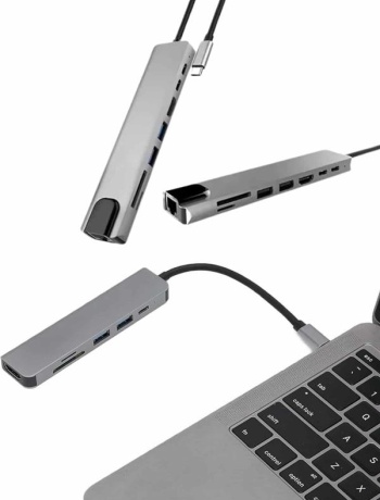 Çevirici Dönüştürücü Adaptör Macbook 3 In 1 Type-C To Hdmı USB 3.0