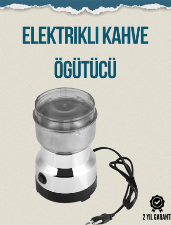 Kompakt Elektrikli Kahve ve Baharat Öğütücü | 14500 Devir Şeffaf Kapaklı Hediye İçin İdeal