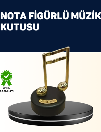 Melodious Music Altın Nota Figürlü Müzik Kutusu