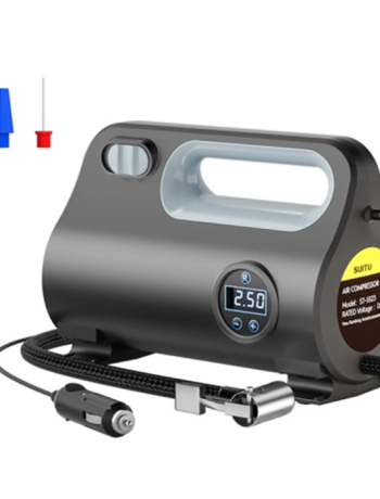 Ally ST-5523 LED Işıklı Taşınabilir Hava Pompası Kompresör Araç Lastik Şişirme Makinesi-(5775)