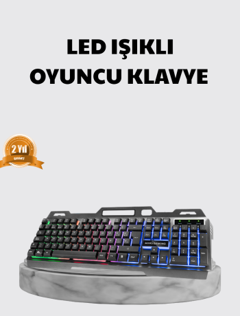 Profesyonel Oyuncu Klavye Mouse Seti – RGB Işıklı Türkçe Q DPI Ayarlı Dayanıklı Gövde