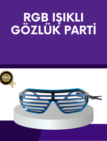 LED Işıklı Parti Gözlüğü Renkli Eğlence Aksesuarı