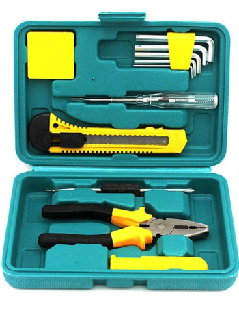 ALLY 12 Parça Çok Amaçlı Acil Durum Araç Ev Kutulu Tamir Seti 8012E-(5775)