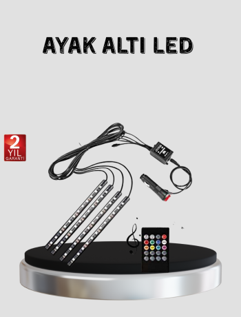 48 LED Araç İçi RGB Şerit Aydınlatma Müzik Senkron USB Kumandalı Set