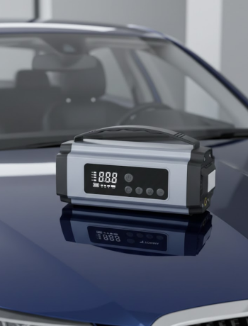 Taşınabilir Akü Takviye Cihazı Dijital Hava Kompresörü Powerbank ve LED Fener Bir Arada