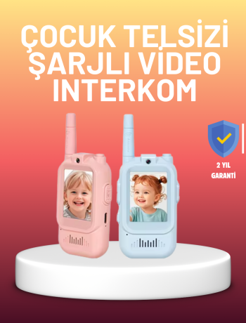 Ekranlı Walkie Talkie Oyuncağı Ses ve Görüntü Destekli