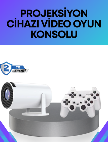 Oyun Konsolu Uyumlu Kablosuz Projeksiyon Cihazı Ev Sinema Deneyimi