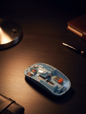 800 1600 DPI Ayarlanabilir Mavi Kablosuz Mouse Pilli