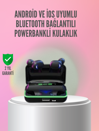 Powerbank Özellikli Bluetooth 5.1 Kulaklık Oyun ve Müzik İçin