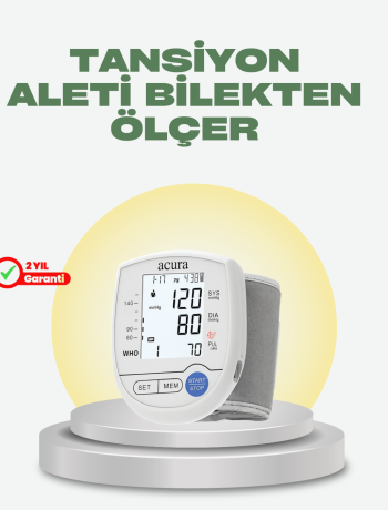 Akıllı Bilek Tansiyon Aleti Hem Şarjlı Hem Pilli Kolay Ölçüm