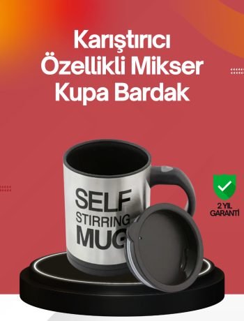 Kendi Kendini Karıştıran Termos Kupa | Güçlü Motor ve Çift Katmanlı Isı Koruma