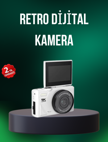 5K 75MP Dijital Kamera WiFi Aktarımlı Otofokus ve 18x Dijital Zoom