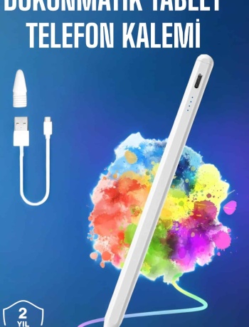 Tablet Kalemi iOS Android Windows Uyumlu Yedek Uçlu Universal Çizim Kalemi