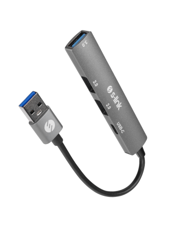 S-LINK SW-U322 USB3.0 to 2xUSB 2.0 1xUSB 3.0 1xType-C Metal USB HUB(1923)
