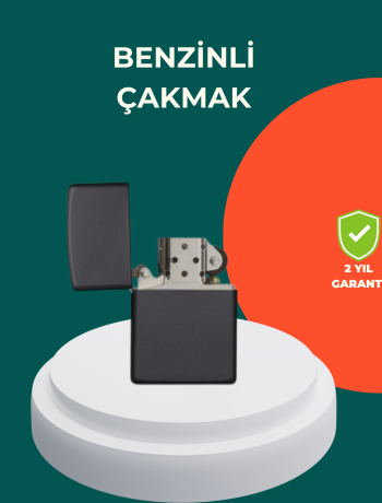 Çakmak Parlak Siyah Doldurulabilir Hedyelik Eşya