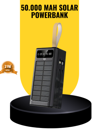Taşınabilir Güneş Panelli Powerbank Çoklu Cihaz Şarj Destekli