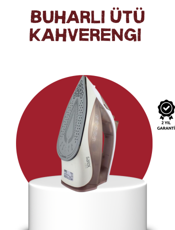 Seramik Tabanlı Buharlı Ütü 2200W Dikey Ütüleme 300ml Kahverengi