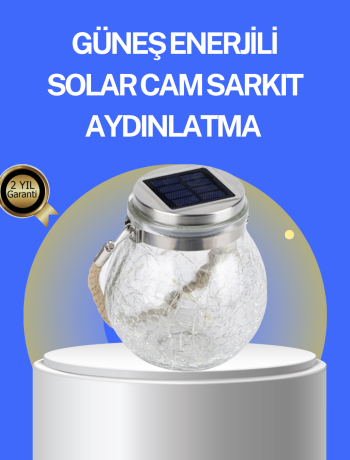 Bahçe ve Teras İçin Solar Cam Sarkıt LED Aydınlatma