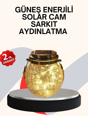 Dekoratif Solar Cam Şişe LED Lamba Gün Işığı Renk