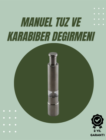 Orta Boy Kararbiber ve Tuz Öğütücü – Kolay Kullanım Şık Tasarım