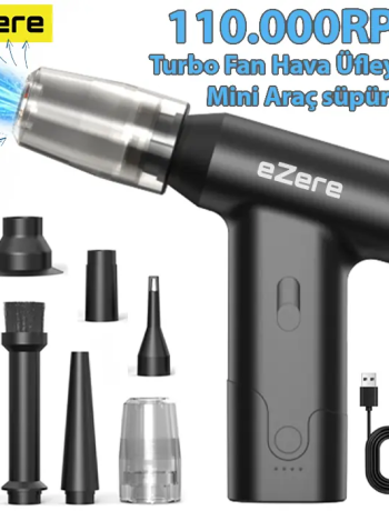 EZERE J02 Çift fonksiyonlu mini Araç süpürgesi & Turbo Fan Hava üfleyici-(5775)