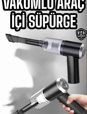 Araç İçi Süpürge Filtreli Şarjlı Süpürge Vakumlu Yıkanabilir