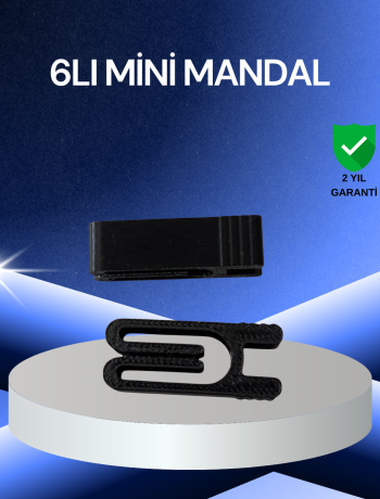 Poşet Kapatma Mandalı Hava Geçirmez 6 Adet Set