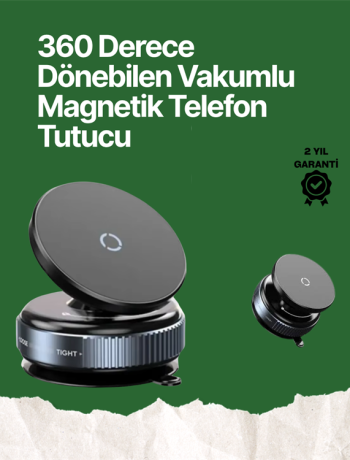 360° Ayarlanabilir Manyetik Araç Telefon Tutucu – Kompakt ve Pratik Tasarım