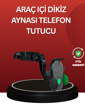 Ayarlanabilir Kıskaçlı Dikiz Aynası Telefon Tutucu Tüm Telefonlarla Uyumlu
