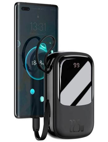 Baseus Qpow Pro Dijital Göstergeli 10000mAh 22.5W Hızlı Şarj Powerbank-(5775)