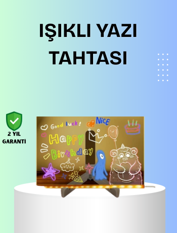 Yaratıcı Çizim ve Mesajlar İçin LED Işıklı Renkli Tahta