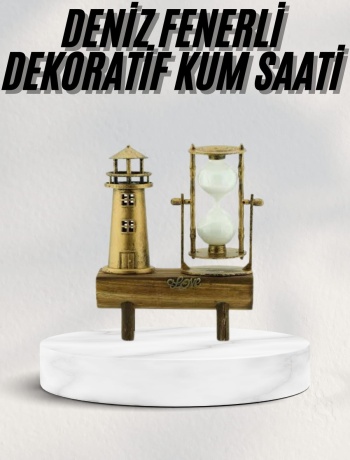 Hediyelik Kum Saati Retro Dekoratif Deniz Feneri Kum Saati