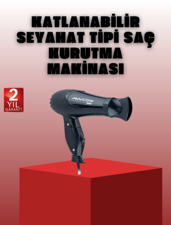 Katlanabilir Saç Kurutma Makinesi Seyahat Tipi Taşınabilir Tasarım