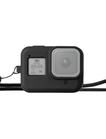 PULUZ PU428B GoPro HERO8 İçin Silikon Koruma Kılıfı+Wrist Strap-(5775)