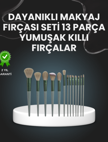 13lü Fiber Kıllı Yumuşak Makyaj Fırçası Seti Taşınabilir ve Ergonomik Tasarım