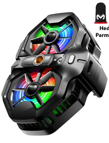 MEMO DL21 Yarı İletken Arka Klipsli Çift Fanlı Soğutma Radyatörü PUBG Oyun Soğutucu iOS Android-(5775)