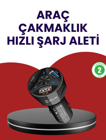 55W PD ve Quick Charge 3.0 Destekli Polygold Araç Şarj Adaptörü