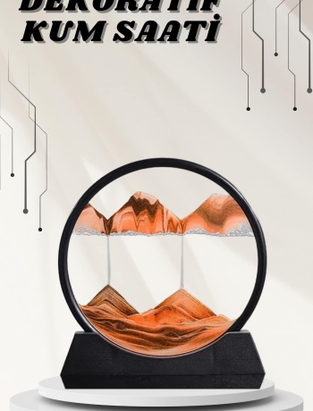 Dekoratif Kum Sulu Kum Saati Yuvarlak Şık Kum Tablosu Kum Saati Şeklinde Kum Tablo