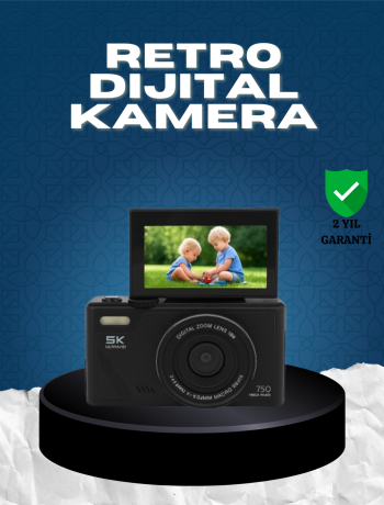 5K UHD Dijital Kamera 75MP Sensör 18x Zoom Stabilizasyonlu