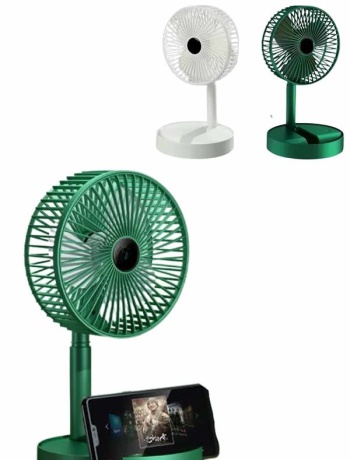 3 Kademe Hız Ayarlı Vantilatör Telefon Standlı Şarjlı Katlanabilir Soğutucu Pervane