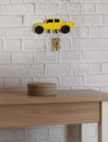 Araba Figürlü Duvar Anahtarlığı Ev ve Ofis İçin Dekoratif Tasarım