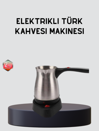 Elektrikli Türk Kahvesi Cezvesi 800W Kablosuz Döner Tabanlı