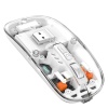 Sessiz Tıklama Çift Modlu Bluetooth Ve Alıcı Şeffaf Mouse Fare