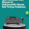 Işıklı Kablosuz Mini Klavye – 2.4 GHz Dokunmatik Mouse Özellikli